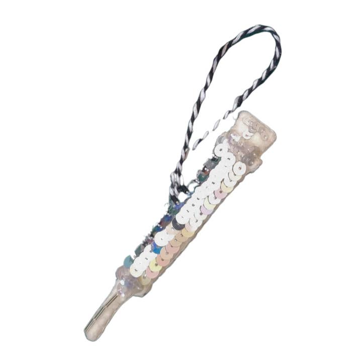 The Botox Needle Sequin Ornament for wholesale by Kate Gwilliam