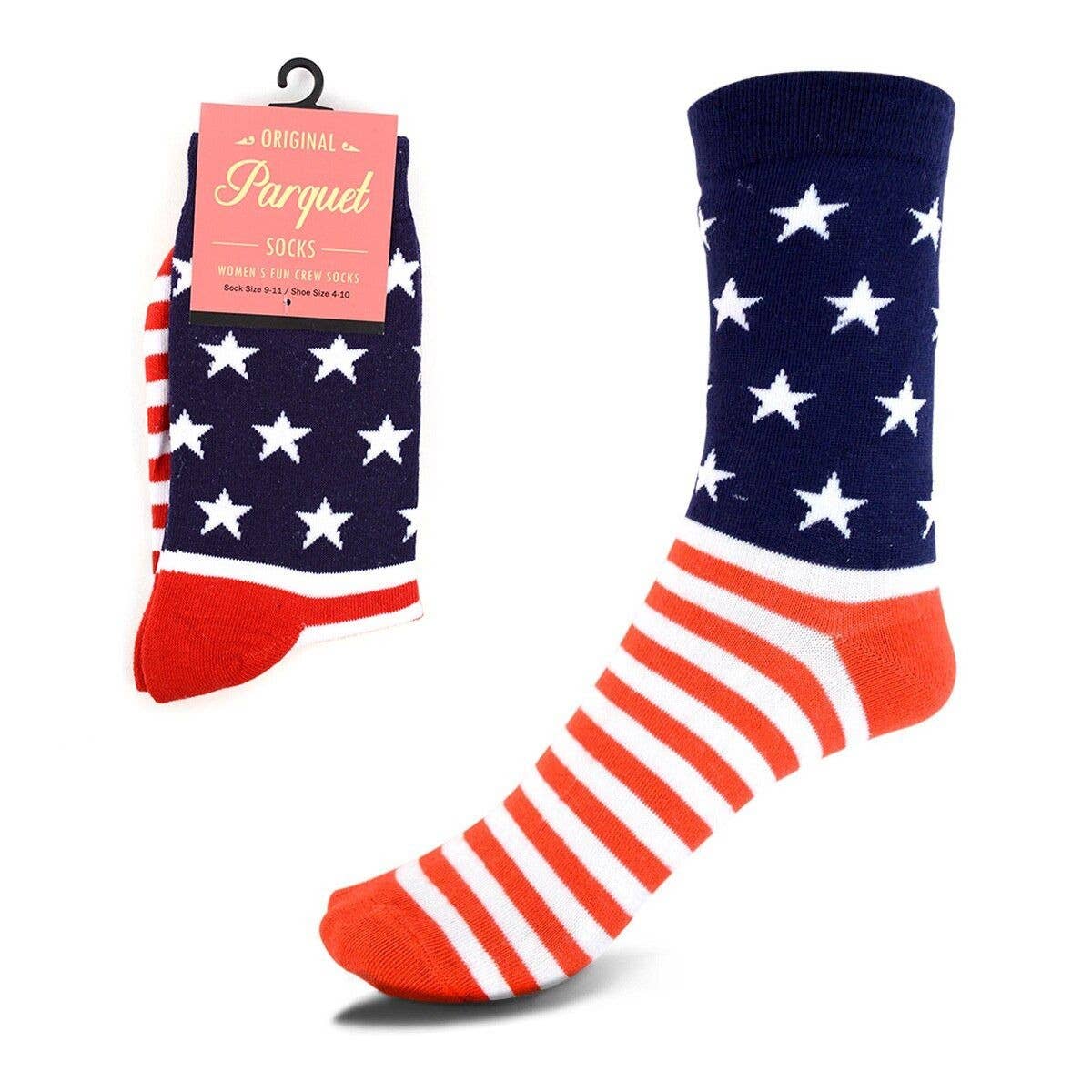 Selini New York - Wholesale Socks - Women's - Women's American Flag Novelty Socks2
