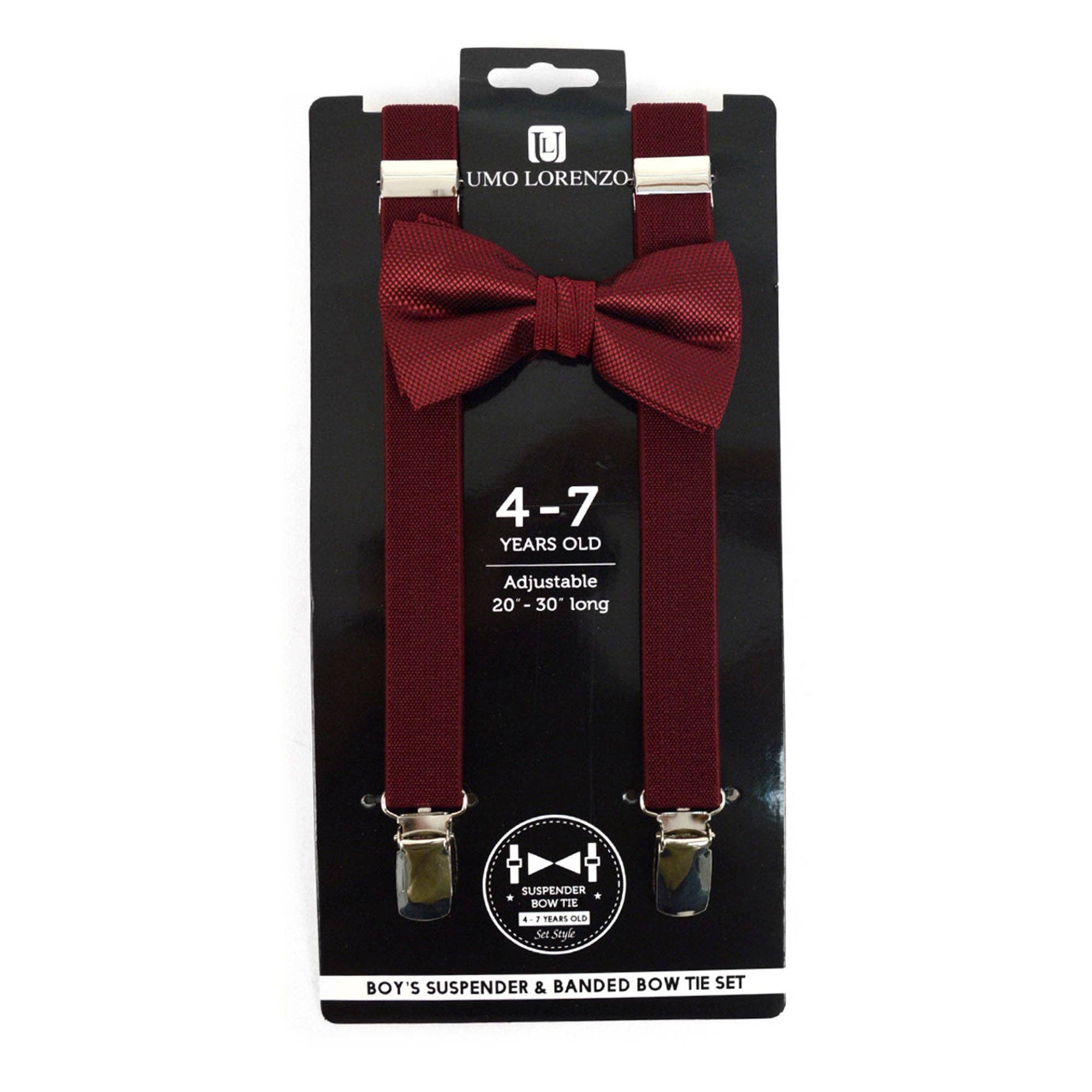 TAPA fashion - Wholesale Suspenders - Kids - Boy's 4-7 Years Old Suspenders & Bow Tie Set BTHSU47- 630810