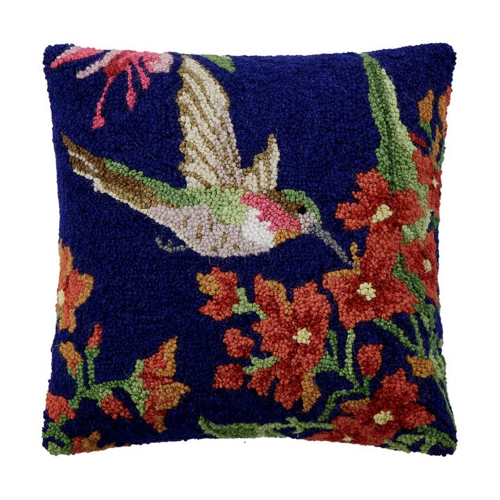 Peking Handicraft - Wholesale Throw/Decorative Pillow - Hummingbird Harmony Hook Pillow - Sally Eckman Roberts