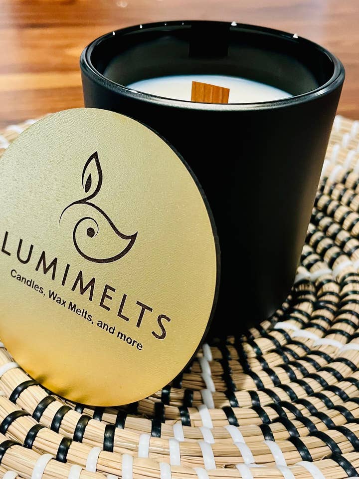 Aphrodisiakum 12oz Matt-Schwarz-Glas-Kerze für den Großhandel von LumiMelts