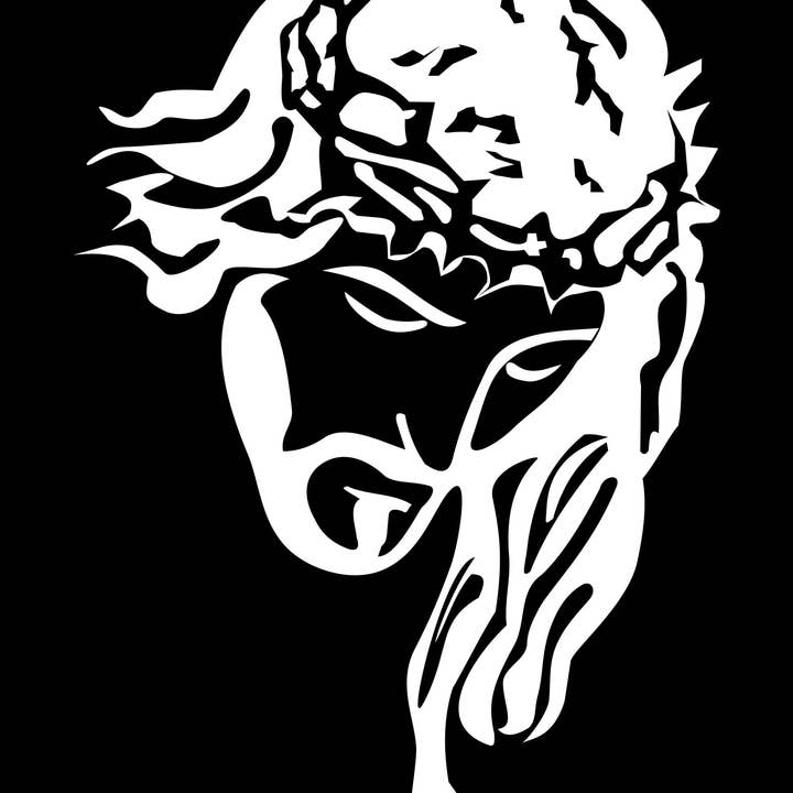 X Graphics Signs & Printing – wholesale Klistermärke – Jesus Face Decal Trodekal, Jesus, kristen klistermärke, tro, vertikalt kors, kors, tro Jesus kors Kristus dekalklistermärke2