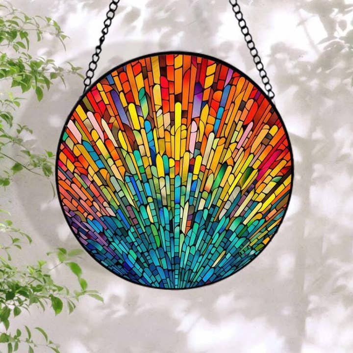 Vetrata Arcobaleno Cattura Sole, Regalo di Supporto LGBT, Orgoglio per la vendita all'ingrosso da parte di NVC Ecommerce LLC