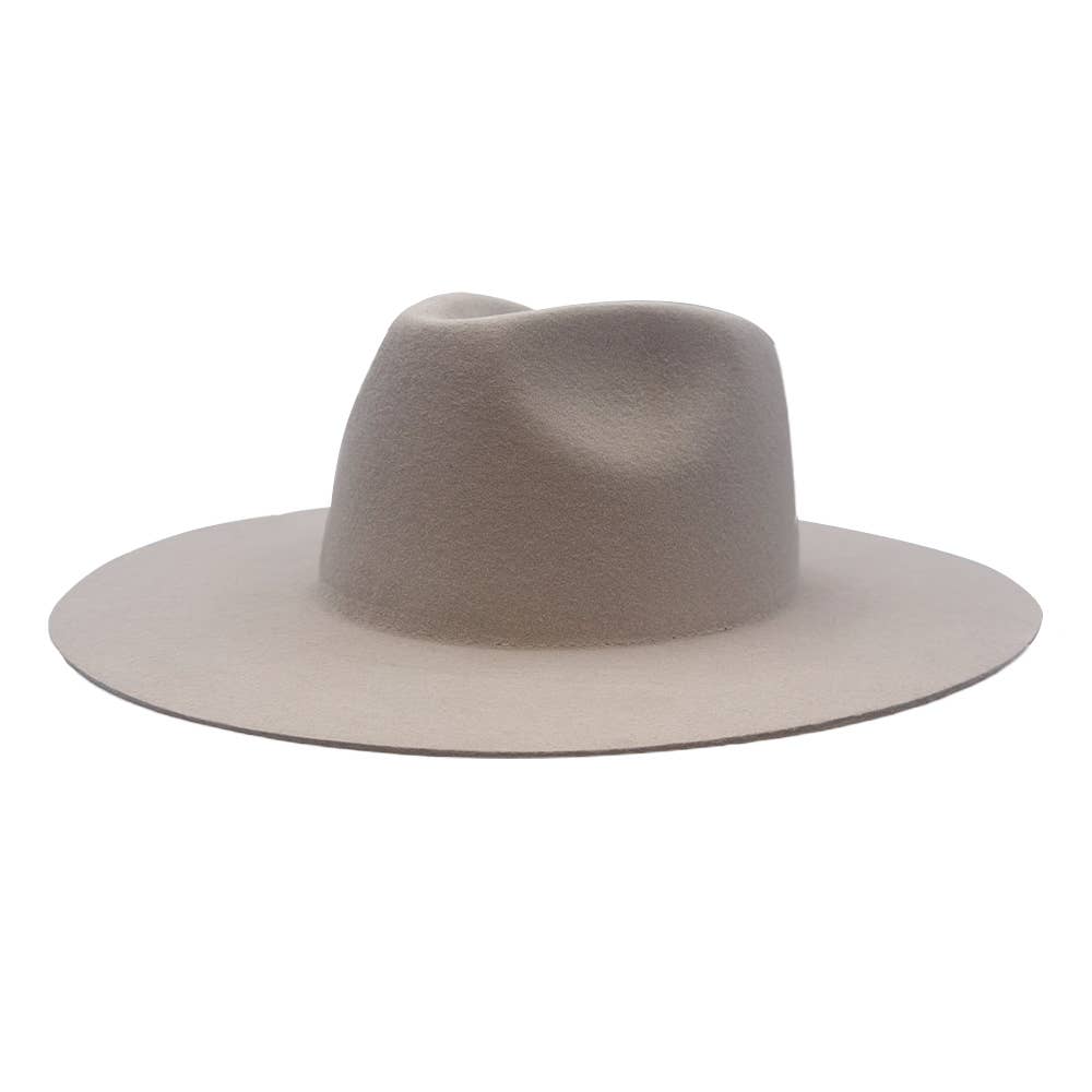 American Hat Makers - Wholesale Fedora - Unisex - 100% Wool Felt Flat Brim Fedora Hat - Style Rancher34