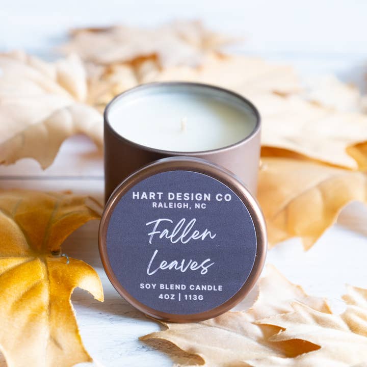 Hart Design Co - Wholesale Jar/Filled Candle - Fallen Leaves | Cozy Autumn Candle Collection