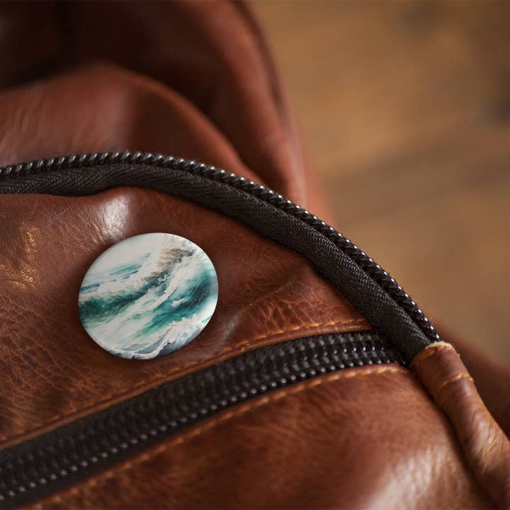 NatureCuts - Wholesale Lapel Pin/Button - Ocean Waves Pin Button, Ocean Keychain, Ocean Magnet5