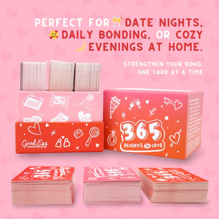 Sleazy Greetings - Wholesale Gag Gift/Novelty Gift - 365 Reasons To Love - Couples Game of Icebreaker Questions