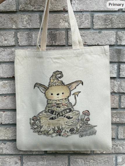 Goblin Acorn Canvas Tote Bag for wholesale by Cat Mallard Art