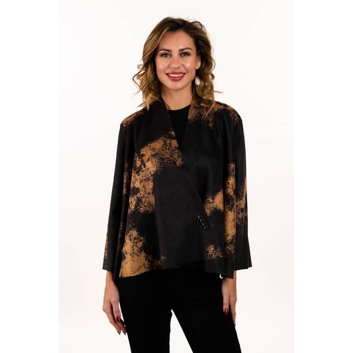 Casaco envolvente reversível de Ultrasuede por atacado de Lemon Grass