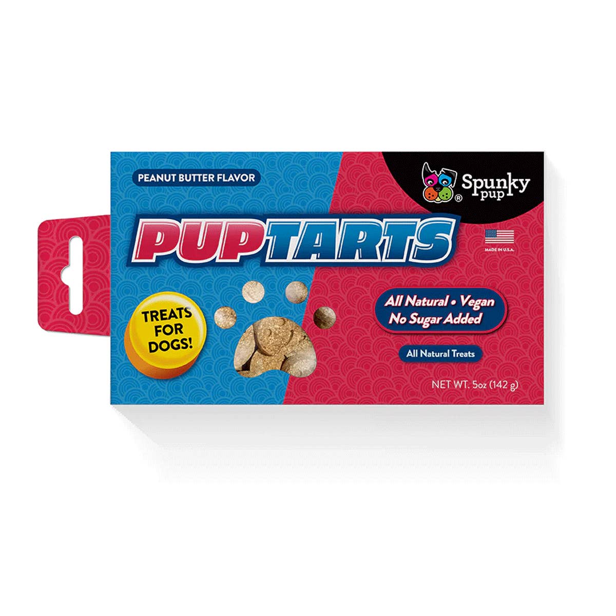 Playful Tail - Vente Friandises – chien - Spunky Pup PupTarts Biscuits au Beurre de Cacahuète 142g