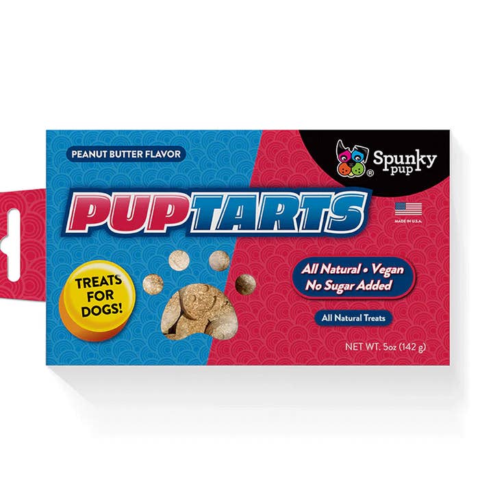 Playful Tail - Vente Friandises – chien - Spunky Pup PupTarts Biscuits au Beurre de Cacahuète 142g0