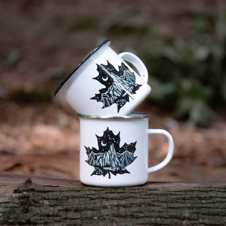 Caneca Camping, Folha de Maple por atacado de Mountain Mornings