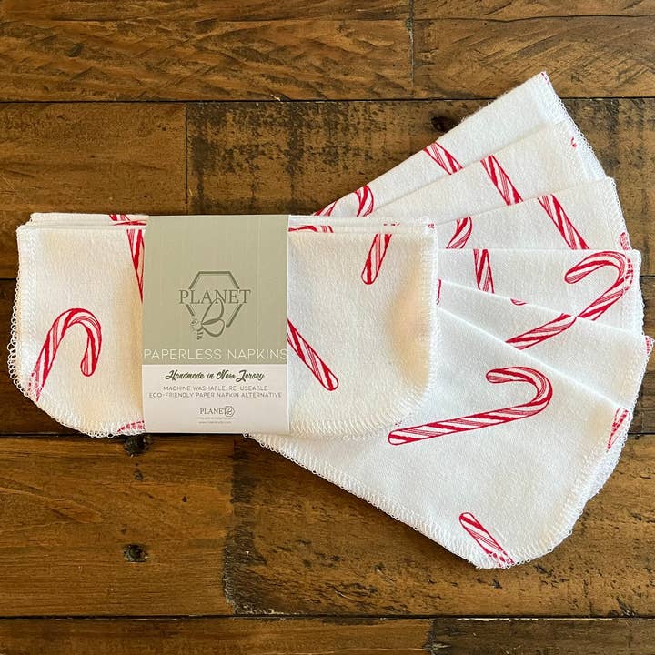 Paperless Napkins - Candy Cane Toss for wholesale by Planet B, Inc.