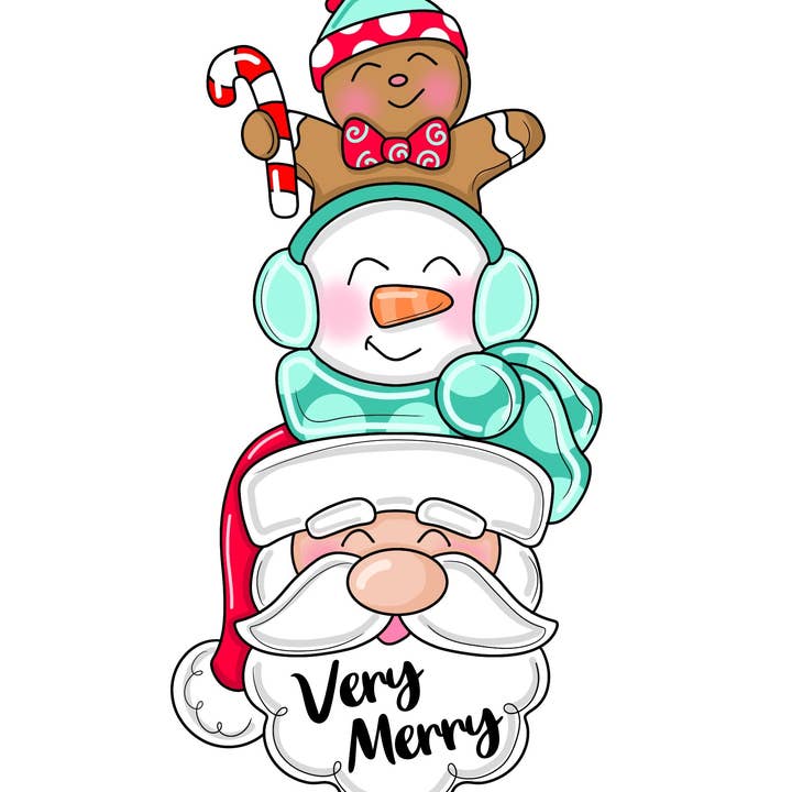 DecoExchange - Wholesale Door Hanger - Christmas Door Hanger, Stacked wood sign, PCD-W-189-DH, 22" Door Hanger