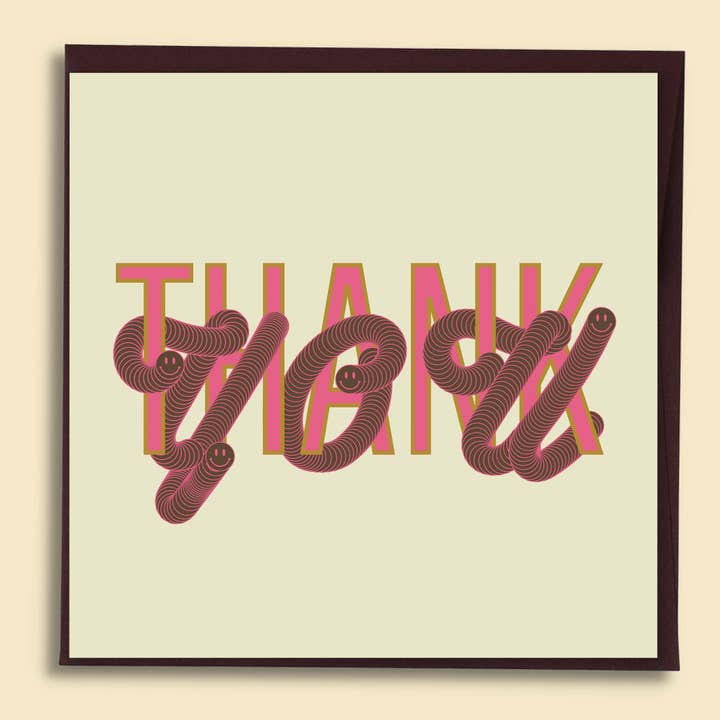 Dimensional Thank You Maroon Card - Wholesale for wholesale by Papernest