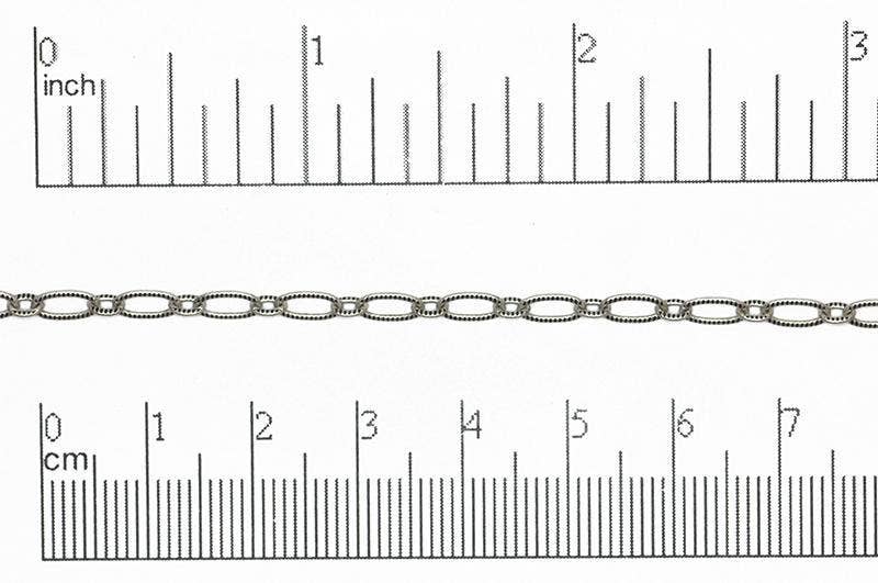 Continental Beads - Wholesale Craft Supplies - 6.4mm x 3mm Textured Oval Cable Chain Sold by The Foot - CH 8204