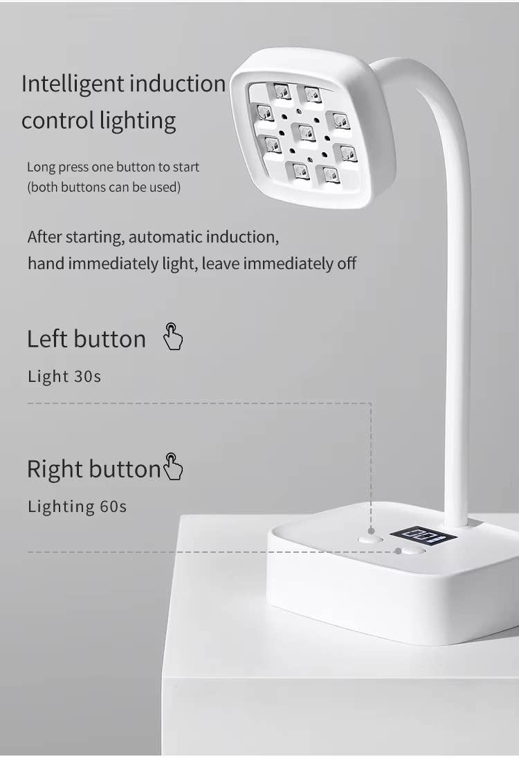 VIGOR - Wholesale Nailcare Set - Adjustable Gel Nail Quick Dry Gooseneck UV Light for Nails8