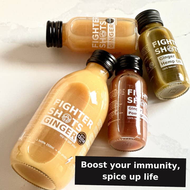 Fighter Shots - Wholesale Wellness Juice/Tonic - 100% NATURAL COLD PRESSED GINGER DOSING BOTTLE8