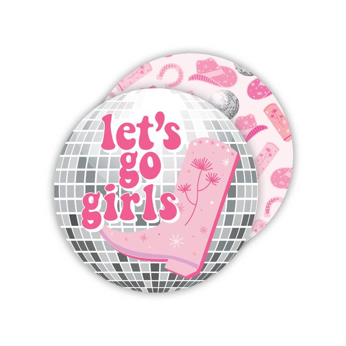 RosanneBeck Collections - Wholesale Coasters - Let's Go Girls Disco Ball Round Coaster