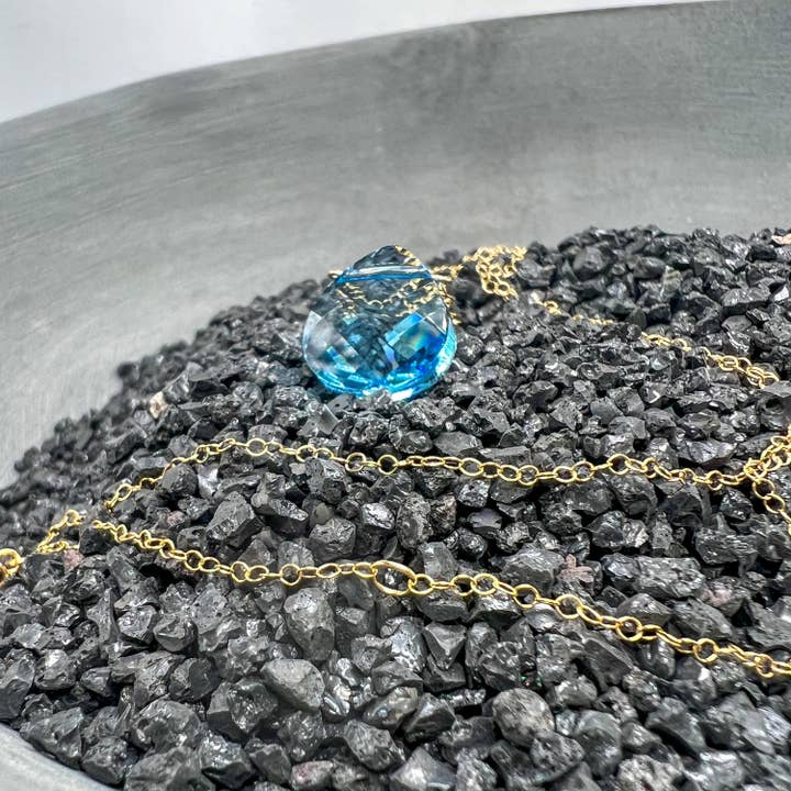 Något Blått, Swarovski Kristall Tårdroppe Halsband för wholesale av Sela+Sage