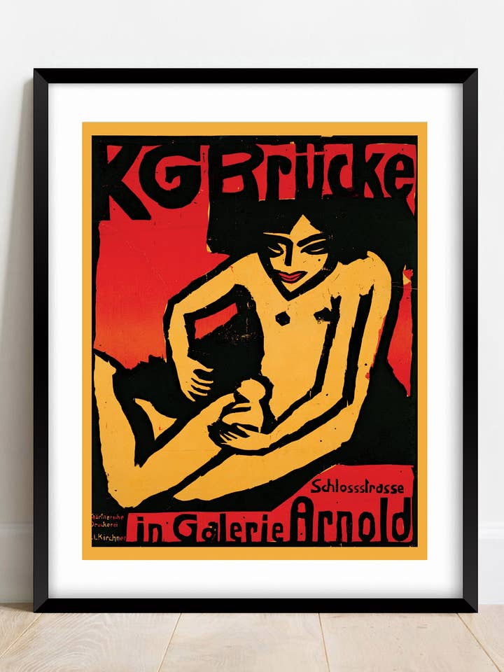 Die Brücke Exhibition Print for wholesale by AwalkonthewildsideUK