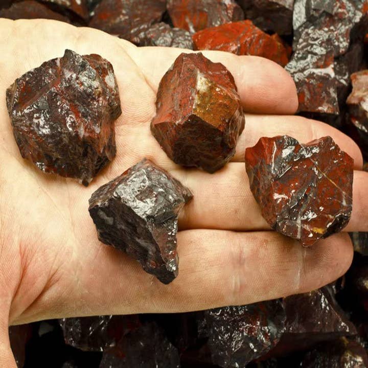 Fantasia Mining – wholesale Andlig sten/kristall – Grov Brecciated Jasper - Indien - Råa naturstenar (1 lb)1