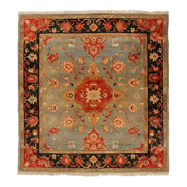 Artisan Floral Masterpiece Hand Knotted Area Rug for wholesale by Maia Homes