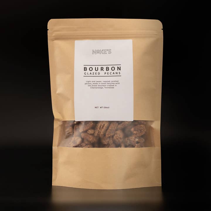 Bourbon Glazed Pecans for wholesale by Noke's Granola