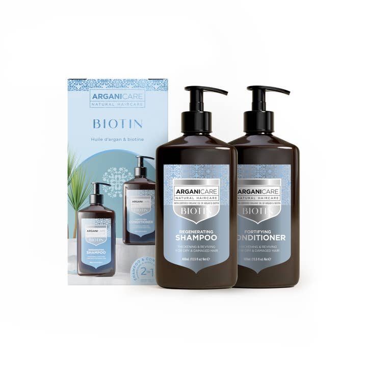 Biotin Shampoo/Conditioner Set for wholesale by ARGANICARE