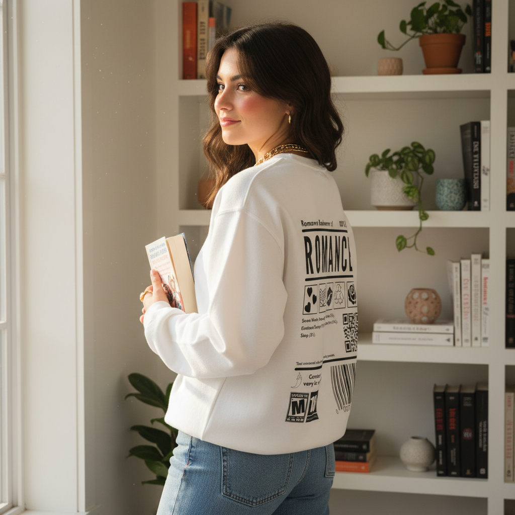 MagicMerchEmporium - Vente Sweat-shirt à imprimés – unisexe - Sweat-shirt ROMANCE BOOKWORM4