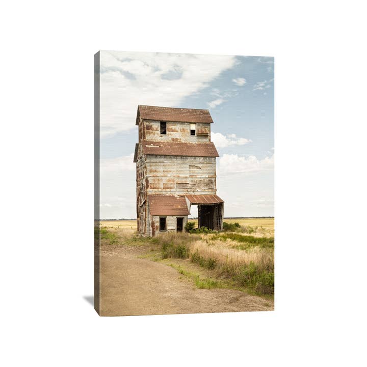 Ardell Grain Elevator Kansas Photography Canvas Print for wholesale by Nature's Vista Photography