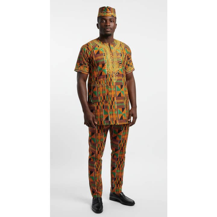 Men 3Pcs Pant Set /Traditional Kente Print- and other Purchase Wholesale kurti set. Free Returns & Net 60 Terms on Faire trending on Faire.