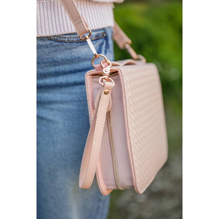 Ever, AJ - Wholesale Bible Cover - Bible Cover, Weave Bible Case, Crossbody BLUSH3