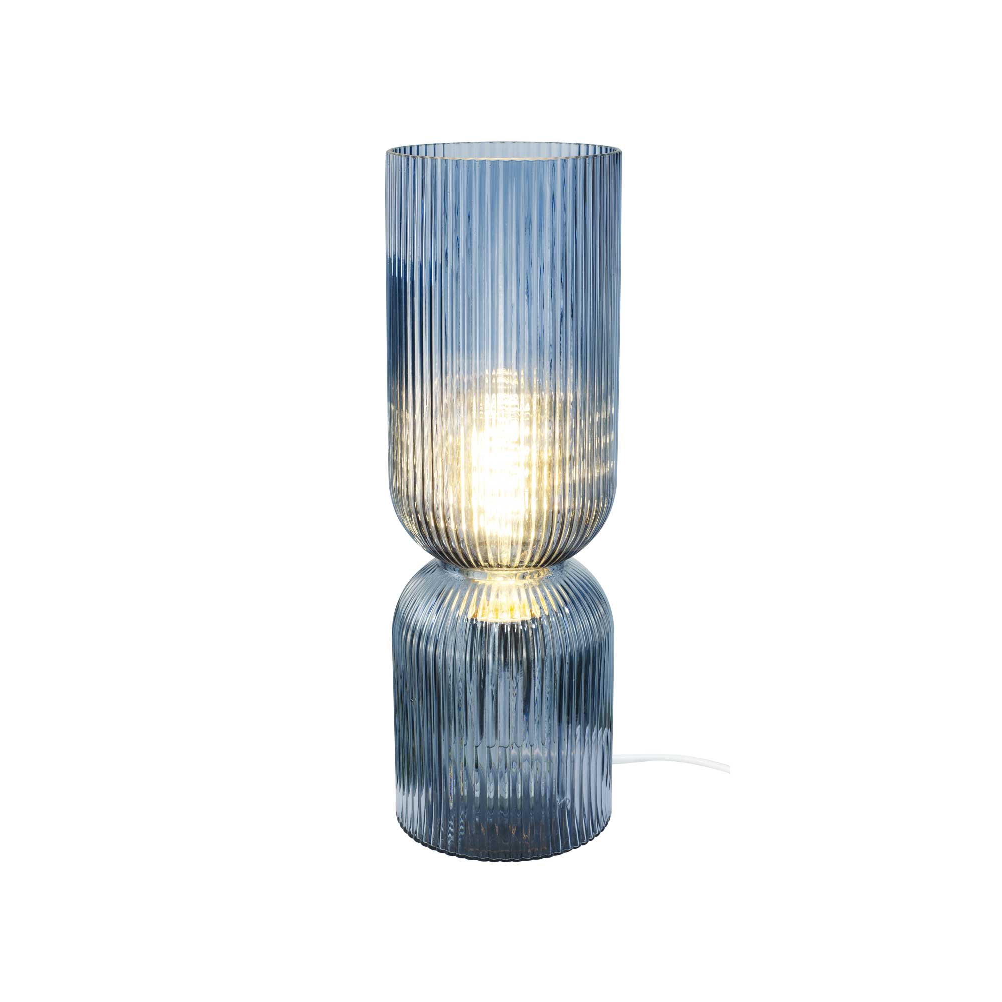 C-Création – Großhandel Stehlampen – Charmy farbige Tischlampe aus geriffeltem Glas24