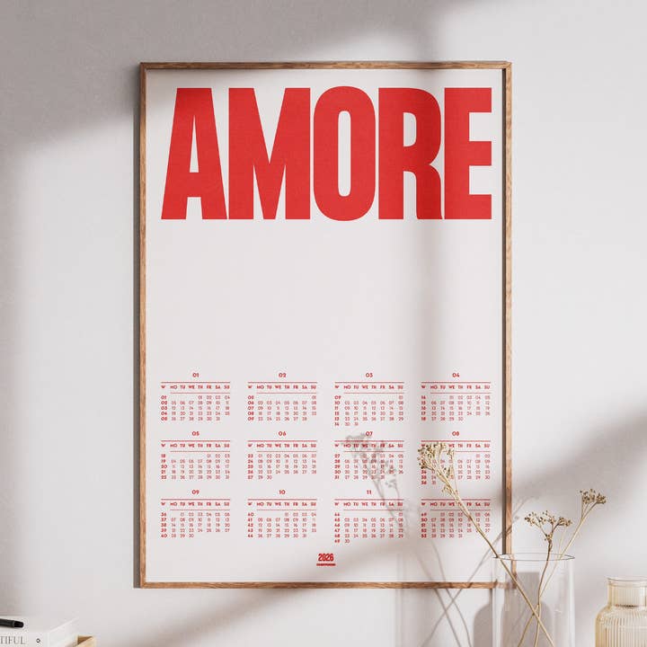Poster Calendar 2026 – AMORE (DIN A2) for wholesale by NAVUCKO