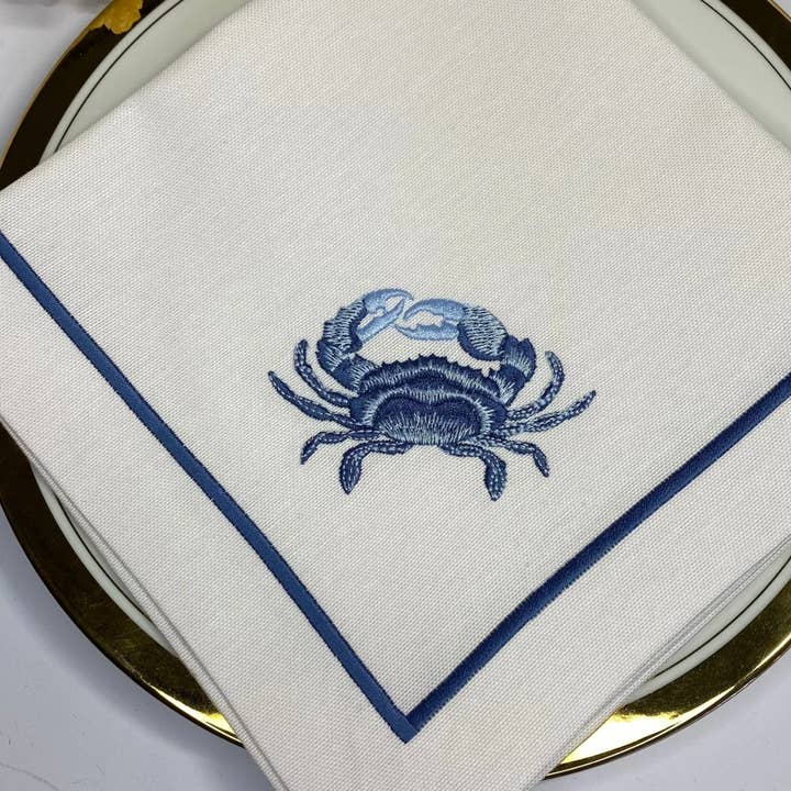 Handmade Originals Ukraine - Wholesale Dinner & Cloth Napkin - Embroidered Napkins Premium Quality 16x16'' - Sea2