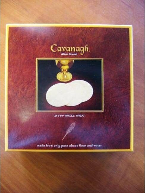 CAVANAGH 5 3/4" WHOLE WHEAT ALTAR BREAD for wholesale by SAN JUDITAS RELIGIOUS ARTICLES