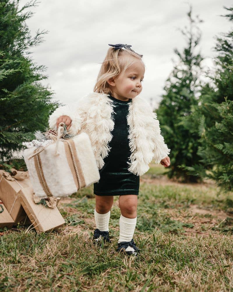 Bailey's Blossoms – wholesale Jacket – Child – Mommy and Me Fatima Faux Shag Layered Jacket - Ivory2