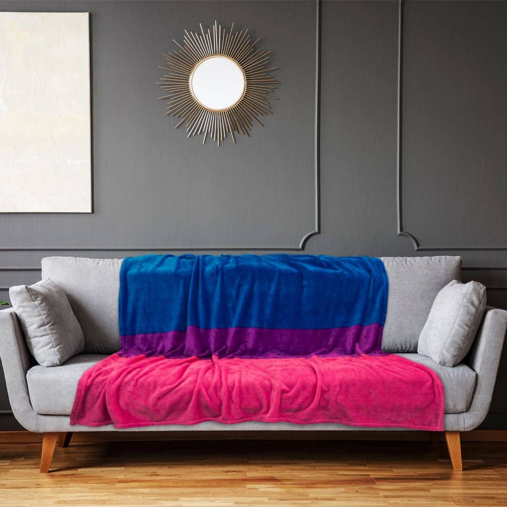 Flags Importer - Wholesale Throw Blanket - Bisexual Soft Plush 50x60in Blanket7