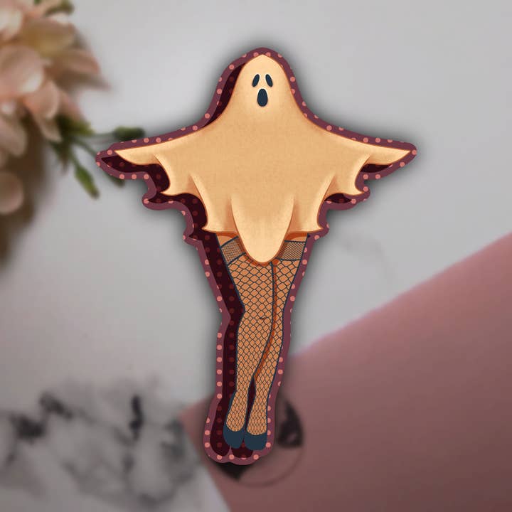 Pegatina vintage Sexy Ghost para venta al por mayor de Jelly Jean Designs