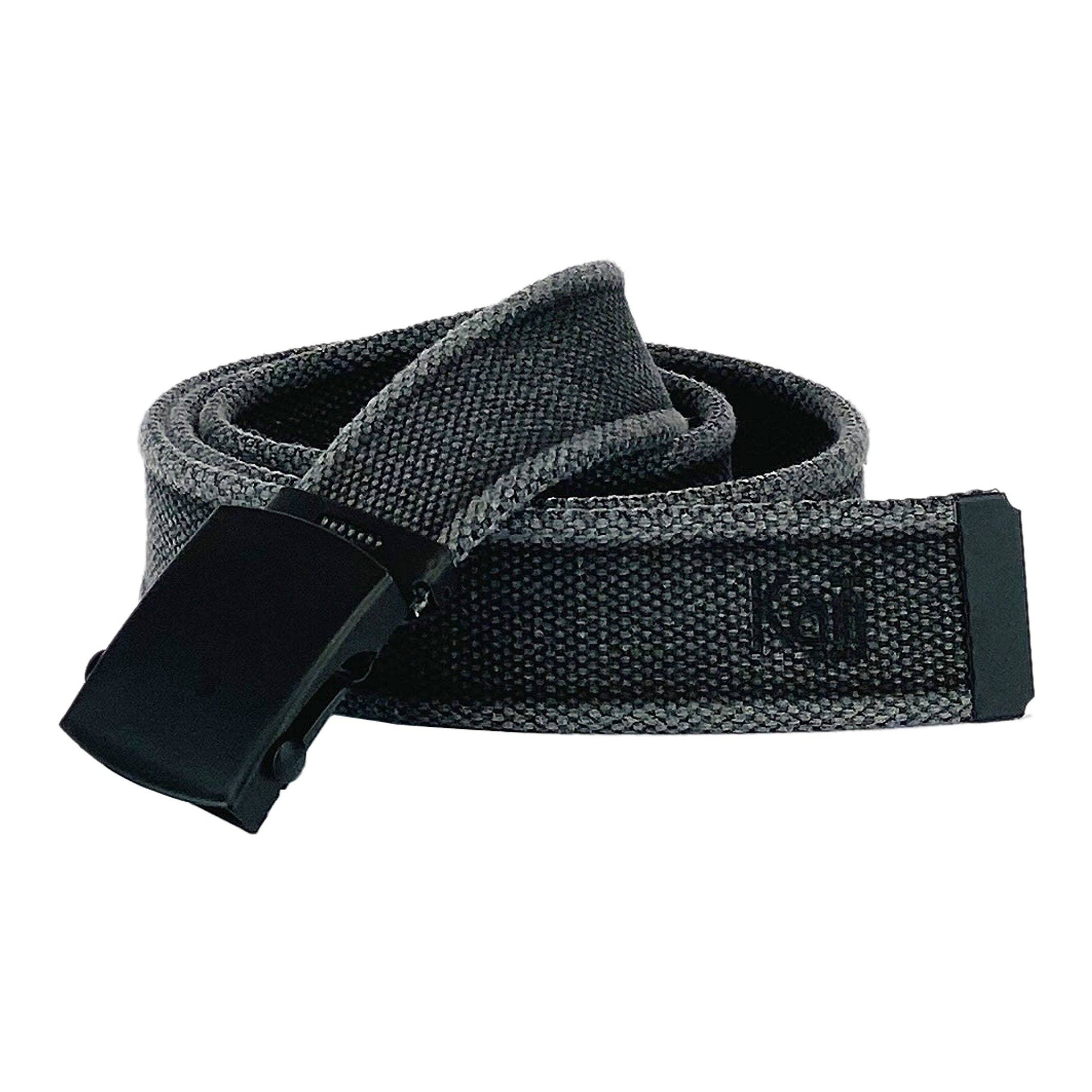Kaili mood / RENATO BORZATTA - Italy since 1978 - - Wholesale Belt - Women's - K4010KB | Stone Washed Canvas Belt in Anthracite Color with Matte Black Buckle. Dimensions: 125 x 4 x 0.5 cm One Size - Adjustable. Packaging: Rigid Gift Box with Base/Lid3