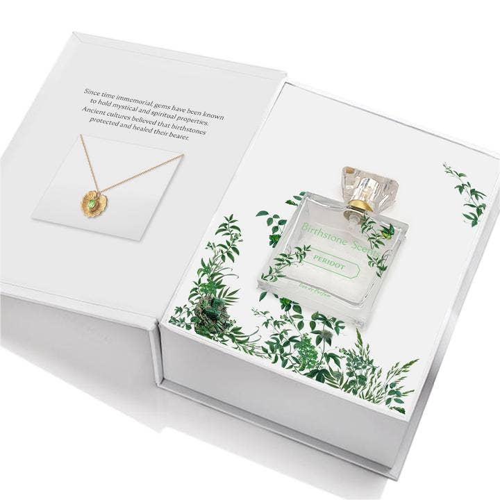Necklace + Peridot Perfume for wholesale by Birthstone Scents