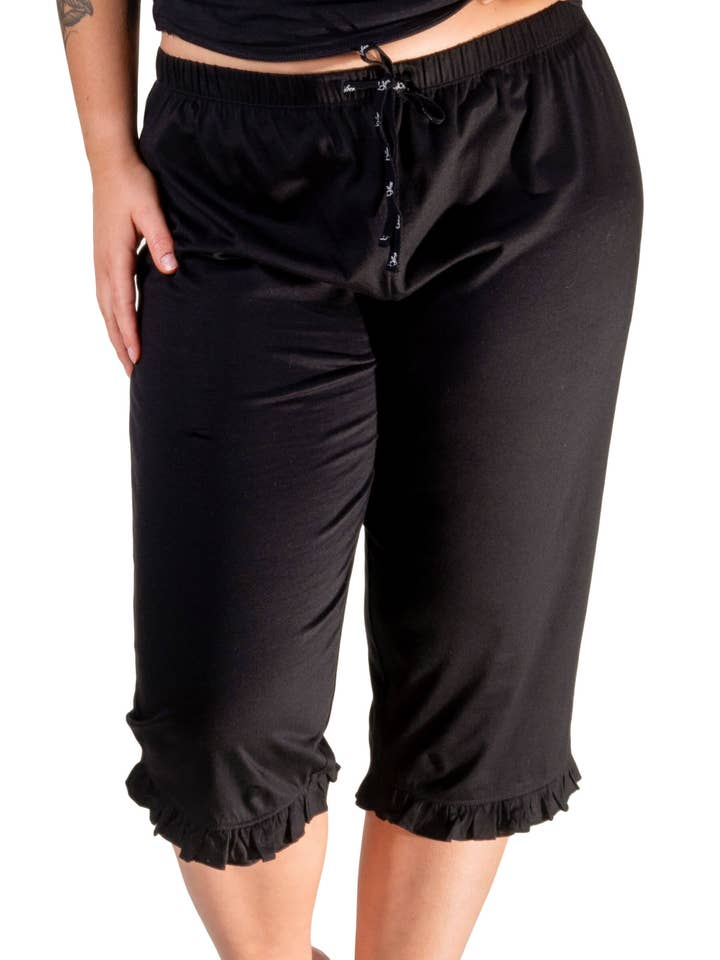 3/4 broek van 100% katoen met ruches voor wholesale door B Free AUSTRALIA