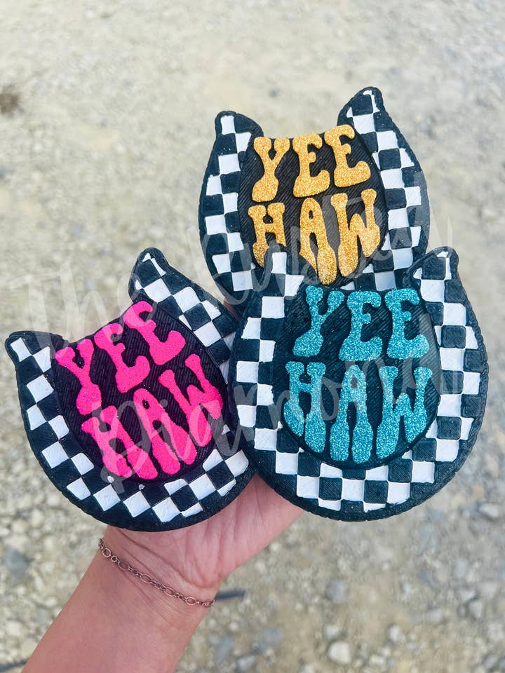 Yee Haw Checkered Freshie for wholesale by The Rusted Diamond