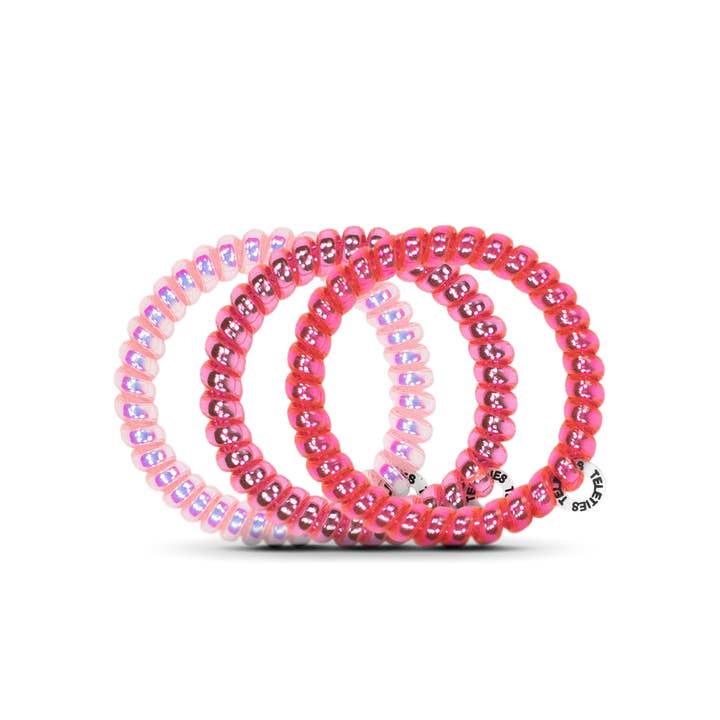 TELETIES – wholesale Hair tie – Spiral Hair Coils | Small | Think Pink Hair Ties