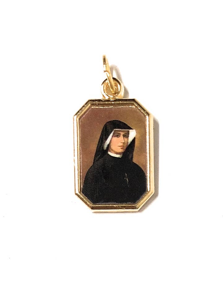 Médaille Sainte Faustine Kowalska cm. 2,2x1,8 métal doré pour la vente par Costa Articoli Religiosi
