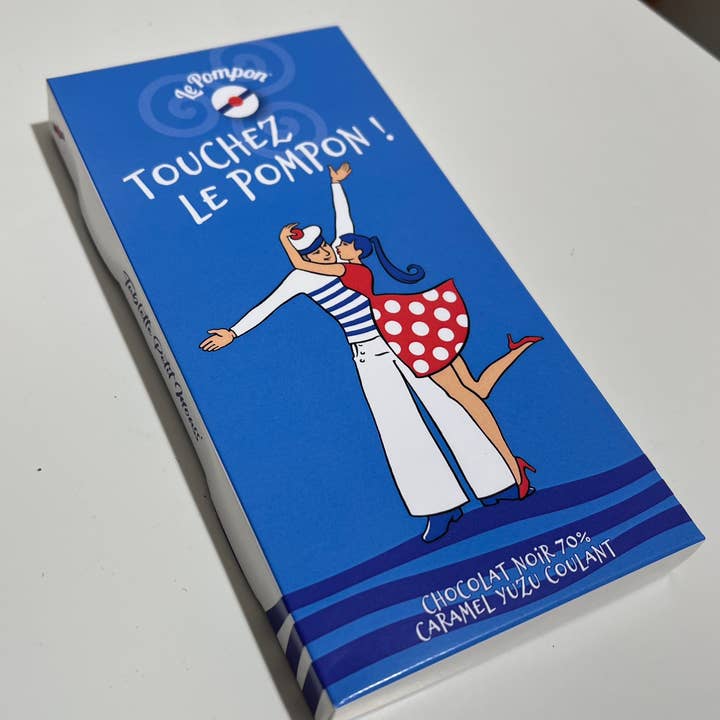 “Touch the Pompon!” tablet (Blue) for wholesale by Le Pompon