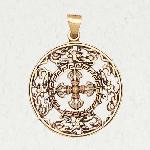 Collier Pendentif Bouddhiste en Bronze - Dorje pour la vente par Nirvana LLC