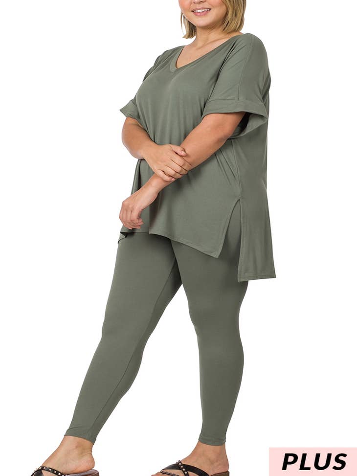 Wholesale Plus Brushed Dty Microfiber Loungewear Set for your