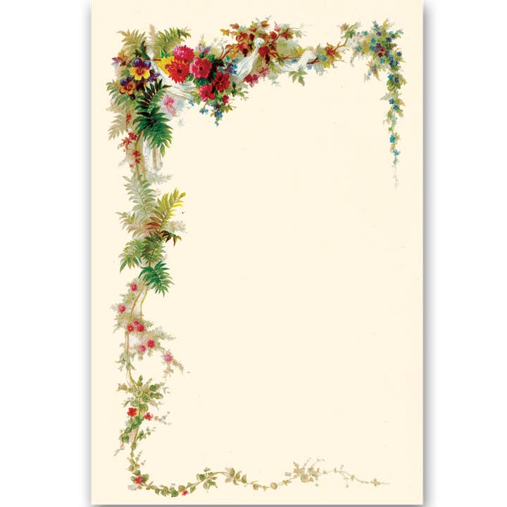 Laughing Elephant - Wholesale Stationery/Notecard Set - Flowers & Ferns - Letter Writing Set